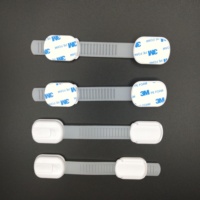 Gaixie 6 PCS Verrous de sécurité pour armoires et tiroirs pour bébés, serrures adhésives réglables pour four et réfrigérateur