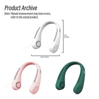 Ventilateur de refroidissement portable sans lame 2000mAh Affichage de la puissance LED Ventilateur de cou portable rechargeable par USB pour l'extérieur