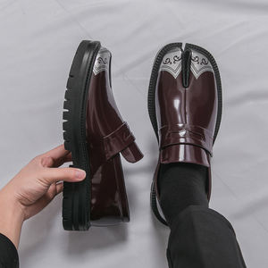 Chaussures Tabi personnalisées pour hommes et femmes, plates, respirantes, style ballerines à enfiler, bottes à bout fendu, mocassins Oxford, automne/hiver, bureau - Product Image 2