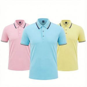 Polo tendance 2026, style minimaliste, personnalisation de marque, toucher doux, séchage rapide, vêtements de travail pour uniforme de personnel personnalisé multicolore - Product Image 1