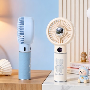 LingPan Handheld Fan 5W DC Motor Digital Display Portable USB Rechargeable <b>Battery</b> <b>Operated</b> Quiet Operation - Product Image 5