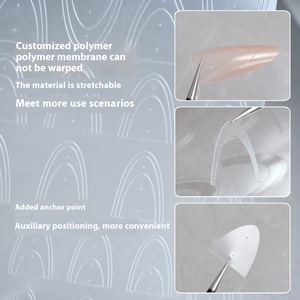 Nouvel Outil de Manucure : Pochoir Guide Adhésif en Gel Non-Décollant pour Autocollants Auxiliaires 3D Transparents en Dentelle Française pour Nail Art - Product Image 4
