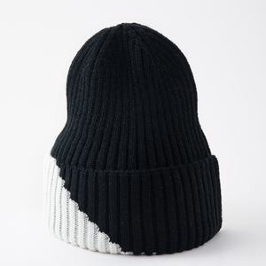 หมวกไหมพรมอะคริลิคถักลายริบบ์ สีสันตัดกัน หนานุ่ม ยืดหยุ่น สำหรับฤดูใบไม้ร่วงและฤดูหนาว ให้ความอบอุ่น สไตล์สแล็คชี่ สำหรับผู้ชายและผู้หญิง - Product Image 2