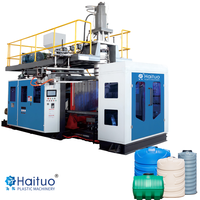 Machine de moulage par extrusion-soufflage automatique pour la fabrication de cônes de signalisation avec moteur à roulement, capable de traiter PS, HDPE, PE, ABS, PP
