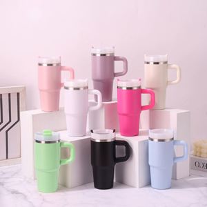 Vaso Infantil Clásico de 14 Onzas con Asa, Botella de Agua de Viaje de Acero Inoxidable de Doble Pared, Mini Termo Aislado - Product Image 1