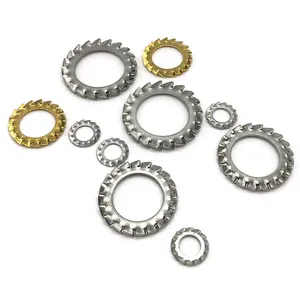 Supplier 304 Stainless Steel Conical Serrated Lock Washer External Tooth Star Lock Washer Spring Washer