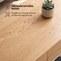 Table basse en chêne massif de qualité supérieure |   Boutons en laiton au design moderne du milieu du siècle, écologiques, durables, faciles à nettoyer, pour meubles de salon