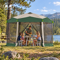 Tente de camping familiale instantanée Kawagebo Kamp (KK) résistante aux UV 11,5' x 10' avec ouverture centrale, fabricant OEM ODM