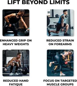 Zjfit สายรัดข้อมือสำหรับยกน้ำหนักยกของหนักสายรัด deadlift - Product Image 3