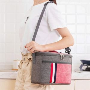 Customized Waterproof Oxford Cloth Aluminum Foil Insulated Lunch Bag for Office with Shoulder Strap Portable Picnic Cooler Bag - Product Image 4