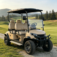 Voiturette de golf électrique tout-terrain populaire de style américain 4 places avec rangement supplémentaire et options de peinture illimitées pour la chasse