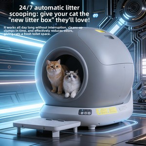 Caja de Arena Inteligente para Gatos con Control por App, Autolimpiable, Totalmente Cerrada, 78L, Anti-Salpicaduras, Baño para Mascotas de ABS - Product Image 2