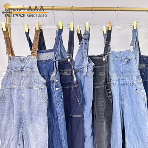 Vente en gros de combinaisons décontractées pour femmes d'<span class=keywords><strong>occasion</strong></span> avec bretelles vintage pantalons en jean à bretelles réglables vêtements d'<span class=keywords><strong>occasion</strong></span> - Product Image 1