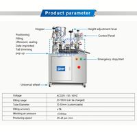 Machine semi-automatique de remplissage et de scellage de tubes pour cosmétiques liquides, pâtes et crèmes en tubes souples en plastique