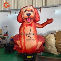 Offre Spéciale gonflable chien ciel danseur avec ventilateur publicité gonflable électrique air danseur dessin animé chien mascotte pour la décoration