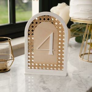 Modern Eco-Friendly <b>Wedding</b> <b>Numbers</b> With Stand Customized Acrylic & Wooden <b>Table</b> Sign for Parties - Product Image 1