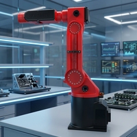 Bras robotisé industriel automatique 6 axes BRTIRUS0805A avec moteur PLC, charge utile de 5 kg pour le moulage par injection, l'estampage et la manutention