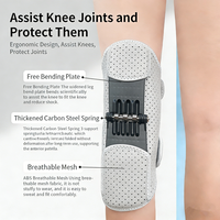 Genouillères respirantes antidérapantes pour le soutien articulaire, avec ressort de force pour le genou, soulagement de la douleur et stabilisation, protection des jambes