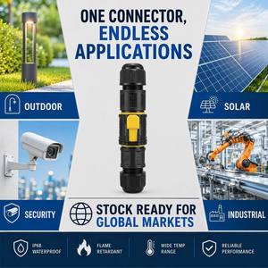ขั้วต่อกันน้ำ IP68 รุ่น LP-20 แบบ <span class=keywords><strong>2</strong></span> ทาง ตัวผู้และตัวเมีย แบบเสียบใช้งานได้ทันที ขั้วต่อทองแดง <span class=keywords><strong>2</strong></span>-5 พิน สำหรับระบบโซลาร์เซลล์ ระบบรักษาความปลอดภัย และระบบอัตโนมัติ - Product Image 2