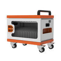 Gabinete de Carga Compacto de 16 Compartimentos para Múltiples Dispositivos con Kit de Montaje en Pared para Almacenamiento de Tablets en Comercios y Pequeñas Empresas