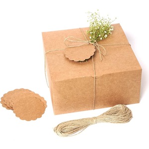 Kraft <b>paper</b> gift box, <b>thick</b> kraft <b>paper</b> box, suitable for gifting and preparing surprises, can be customized according to needs - Product Image 1