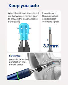 Téléphone intelligent led visuel d'oreille otoscope caméra scoop cérumen dissolvant oreille nettoyage endoscope sans fil - Product Image 5