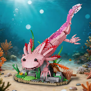 Juego de Bloques de Construcción de Axolotl de Plástico Simulado, 998 Piezas, Figura de Animal para Niños y Adultos <span class=keywords><strong>HTL</strong></span>, Gran Venta - Product Image 2