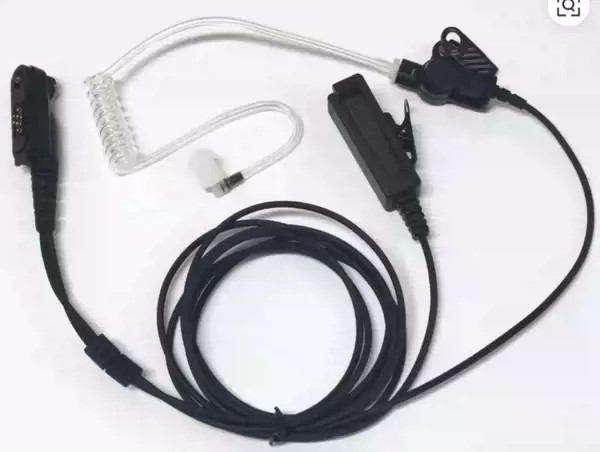 Vicsound Walkie-talkie Headset Compatible TAIT TP8100/TP9300/TP9400 IPX-4 Waterproof 3.5mm Interface 1.2m Cord Ear Hook Type