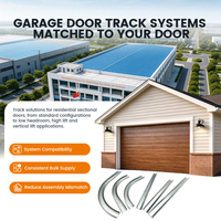 Rail de levage pour porte de garage, 2 pouces, en acier galvanisé robuste, courbé verticalement, quincaillerie de suspension