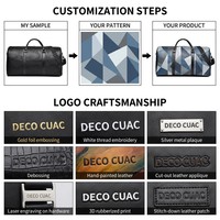 Bolsa de Viaje de Fin de Semana de Cuero PU con Diseño de Cocodrilo, Resistente a Arañazos, Gran Capacidad, Correa de Hombro Ajustable, Bolso de Mano para Hombre