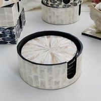 Sous-verre isolant coloré en forme de cercle, style nordique, motif floral, pour théière et tasses, anti-brûlure, pour table, pour snacks et articles divers, transfrontalier