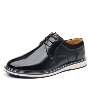Zapatos Oxford de Cuero Genuino Marrón Oscuro para Hombre, Punta Redonda, con Cordones, Forro de Malla Transpirable, Suela de Goma, Estilo para Caminar en Todas las Estaciones - Product Image 5