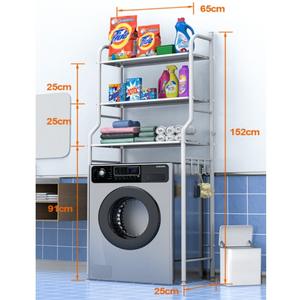 Estante Metálico para Lavadora de Baño, Estante de Almacenamiento Sobre la Lavadora, Oferta 2025 - Product Image 3