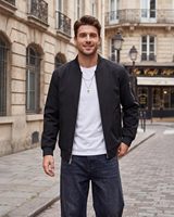 Blouson Bomber Léger Homme Coupe-Vent Décontracté Zippé Printemps Automne Streetwear avec Poches Vente en Gros OEM en Vrac