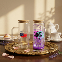 Gobelet isotherme de voyage 20 oz à double paroi, anti-fuite, sans BPA, en verre, avec design moderne et poignée, pour bière et café