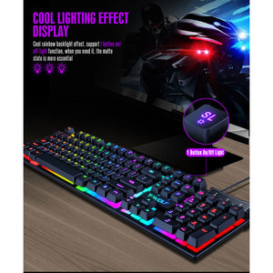 ตัวอักษรสีสันสดใส การส่งผ่านแสง ปุ่ม 104 ปุ่ม ไฟแบ็คไลท์สีรุ้ง - Product Image 5