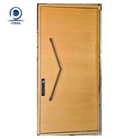 Puerta de Entrada Comercial de Madera Maciza y Acero Inoxidable Prima, con Pantalla de Fibra de Vidrio Resistente al Agua, para Uso en Exteriores de Apartamentos y Hoteles