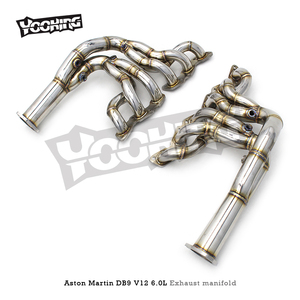 Colector de escape de acero inoxidable SUS304 de fábrica para Aston Martin DB9 V12 6.0L 2012-2016, tubo de escape - Product Image 6