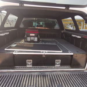 Boîte à outils personnalisée de taille réelle pour camionnette Tiroir de rangement Tiroirs arrière de transport de troupes Système de tiroirs coulissants pour Toyota Tundra - Product Image 3