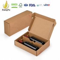 Carton de transport pour 6 bouteilles de vin Xiangyu, imprimé sur mesure, en carton ondulé avec séparateurs en carton pour l'exportation et la distribution des vignerons