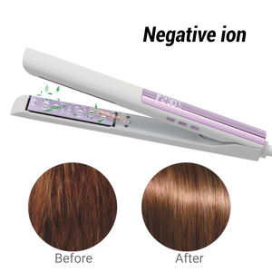 Plancha de pelo de doble uso Control de temperatura Revestimiento de cerámica de titanio Belleza Ligero - Product Image 4