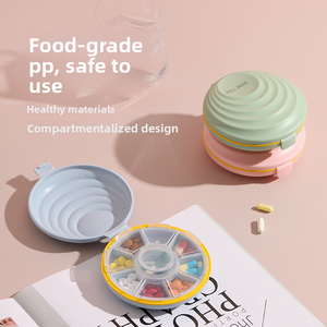 Boîte à médicaments portable en plastique, petite, anti-poussière, avec compartiments, pour le voyage, boîte de <span class=keywords><strong>rangement</strong></span> pour bijoux, boîte de distribution de médicaments, personnalisable - Product Image 4