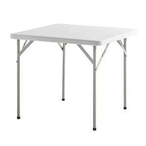 Tavolo Pieghevole Quadrato in HDPE 86x86x74 cm. Colore Bianco - Product Image 1