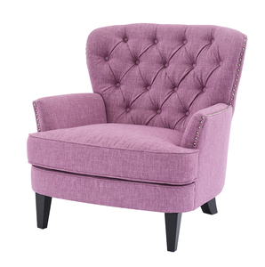 Modern Upholstered Lounge Chair with Nailhead Trim Solid Wood Legs Adjustable Height <b>Waterproof</b> & Eco-Friendly Wing <b>Back</b> Design - Product Image 5