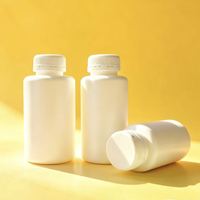 Bouteille capsule blanche en plastique HDPE, emballage pour produits de santé, conteneur HDPE avec bouchon à vis