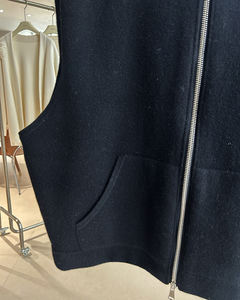 Stylish Black Sleeveless Hooded <b>Vest</b> with Front Logo for Casual Outfits - Product Image 4