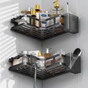 Estante Triangular Metálico <span class=keywords><strong>para</strong></span> Baño, de Pared, Sin Necesidad de Taladrar, de Doble Capa, <span class=keywords><strong>para</strong></span> <span class=keywords><strong>Lavabo</strong></span> y Inodoro - Product Image 3