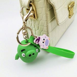 Wholesale Custom Anime Keychain Rubber Silicone Pvc Keychains with Metal Key <b>Ring</b> - Product Image 5
