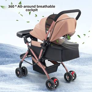 <span class=keywords><strong>Poussette</strong></span> bébé pliable bidirectionnelle légère, respirante et écologique <span class=keywords><strong>en</strong></span> métal, avec fonctions assise et couchée, pour 0-3 ans, livraison directe - Product Image 5