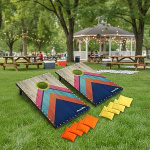 เกมโยนถุงถั่วไม้คอร์นโฮล พร้อมกระเป๋าหิ้วและตัวเลือกขนาดที่กำหนดเองได้ - Product Image 2